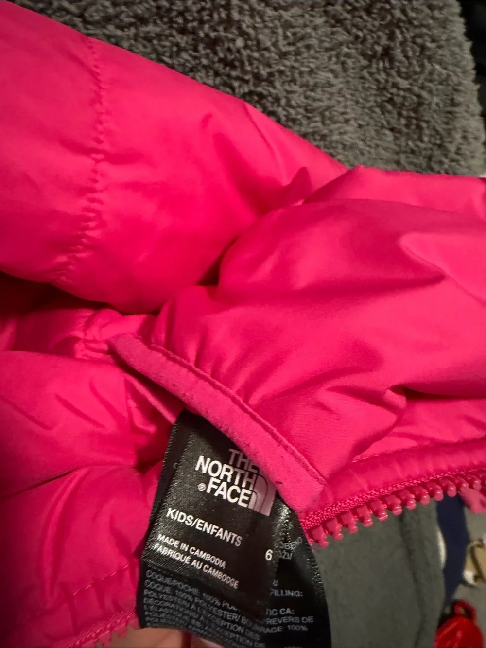 The North Face Girls' Pink Reversible Hooded Jacket